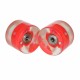 Light Up Penny Board Wheel ABEC 7 red-2 pieces