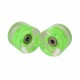 Light Up Penny Board Wheel ABEC 7 green-2 pieces