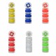 Light Up Penny Board Wheel ABEC 7 white-2 pieces