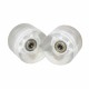Light Up Penny Board Wheel ABEC 7 white-2 pieces