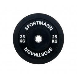Disc Greutate Cauciuc SPORTMANN - 25 kg / 51 mm