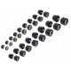 Rubber Dumbbell DELUXE Sportmann 45 kg