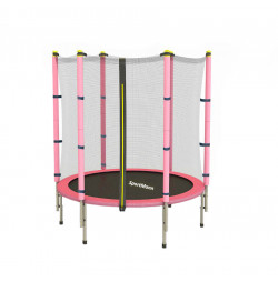 Trambulina si Plasa de Siguranta Sportmann 140 cm - Roz