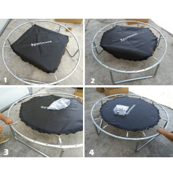 Trambulina si plasa de siguranta Sportmann 140 cm-verde