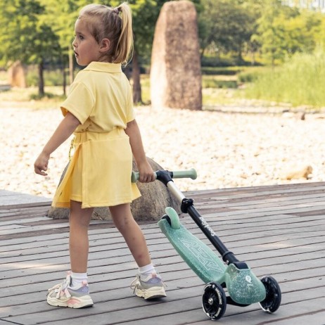 Trotineta pliabila Qplay Sparkling, Roz