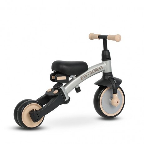 Tricicleta evolutiva pliabila Qplay STAGER Argintiu