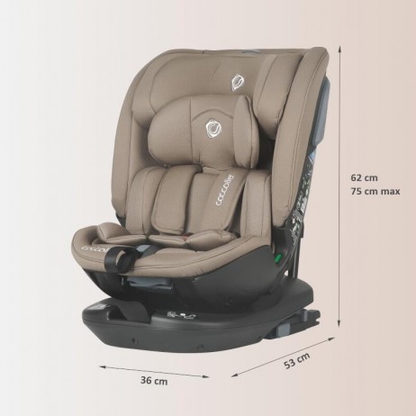 Scaun auto rotativ iSize Coccolle Velsa Taupe brown