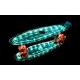 Син скейтборд Penny Mad Cruiser Full LED с лагери ABEC 7