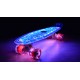 Син скейтборд Penny Mad Cruiser Full LED с лагери ABEC 7