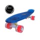 Син скейтборд Penny Mad Cruiser Full LED с лагери ABEC 7