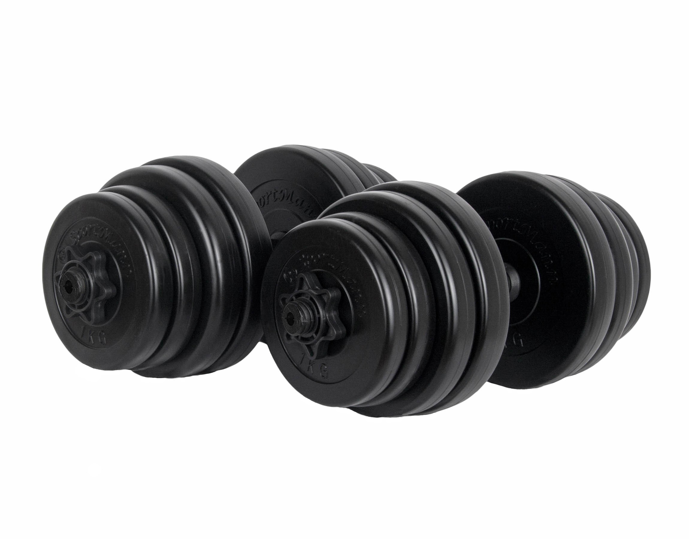 PVC дъмбели пълни с цимент SPORTMANN 2 x 15 кг