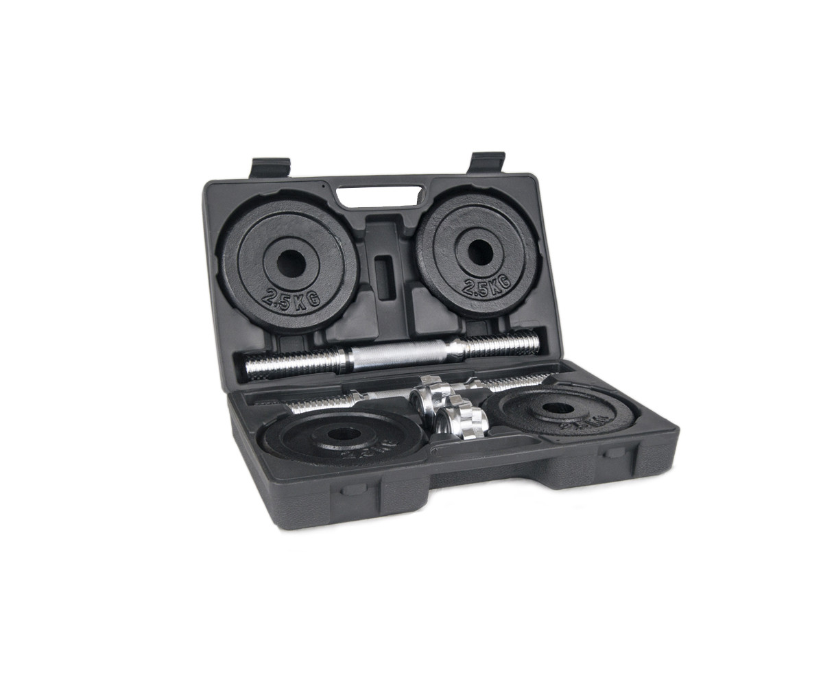 Комплект регулируеми гири Sportmann 2x10 кг, черни