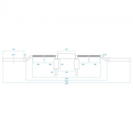 Bara haltera olimpică CURL HMS GOL320 220 cm