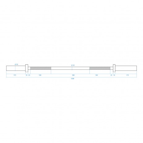 Bara haltera olimpica HMS GO160 120cm/50mm