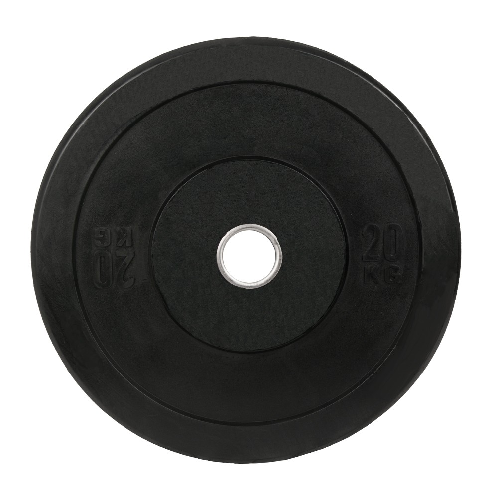 Гумена тежест Bumper Plate SPORTMANN 20 кг / 51 мм- Черен