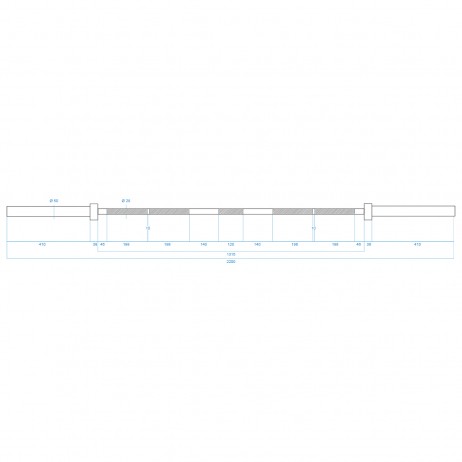 Bara haltera olimpica HMS GCF700 220cm/50mm