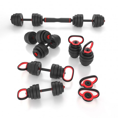 Set Haltera si Gantere HMS SGX140 PRO 6in1 40kg