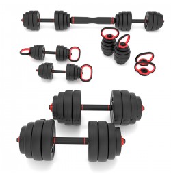 Set Haltera si Gantere HMS SGX140 PRO 6in1 40kg