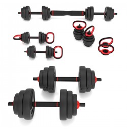 Set Haltera si Gantere HMS SGX120 PRO 6in1 20kg