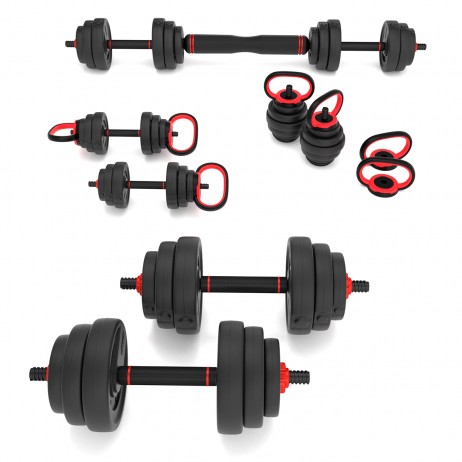 Set Haltera si Gantere HMS SGX120 PRO 6in1 20kg