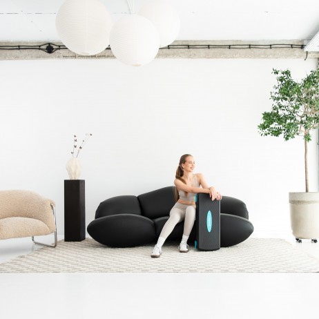 Banca aerobic HMS Premium AS007, alb/menta