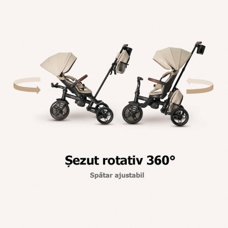 Tricicleta ultrapliabila Qplay Comfo Max Bej