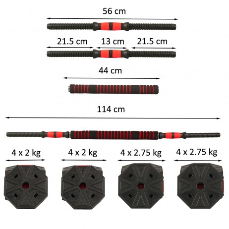 Set Haltera si Gantere ciment Sportmann SHG06 40 kg