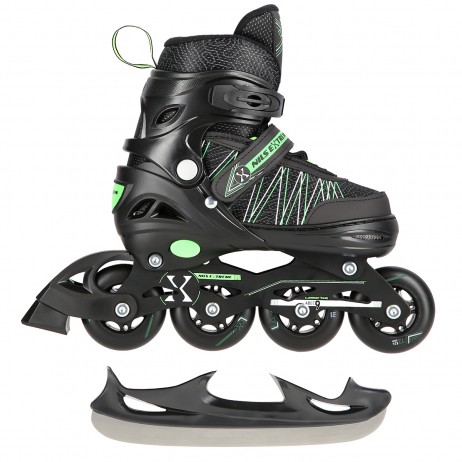 Role Reglabile 2in1 Nils Extreme NH11912A Negru/Verde