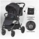 Carucior modular 4in1 Coccolle Serry Jet black cu Scoica auto iSize Coccolle Knox Black si Baza isofix iSize Coccolle Knox