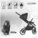 Carucior modular 4in1 Coccolle Serry Jet black cu Scoica auto iSize Coccolle Knox Black si Baza isofix iSize Coccolle Knox