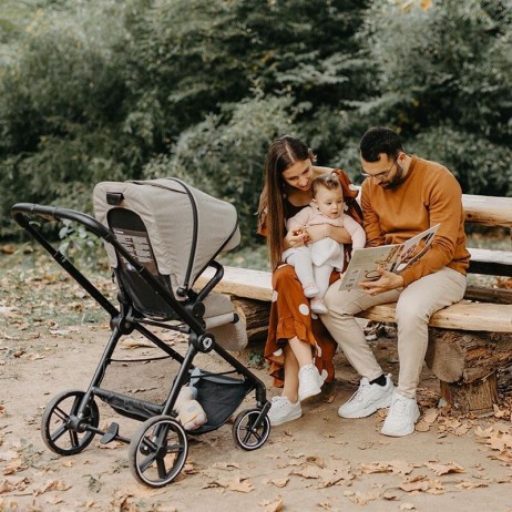 Carucior modular 4in1 Coccolle Lissia Butternut Beige cu Scoica auto iSize Coccolle Knox Black si Baza isofix iSize Coccolle Kno