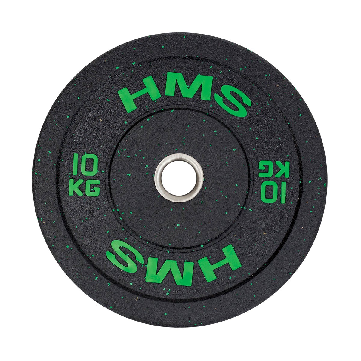 Gumírozott súlytárcsa Bumper Plate 10 kg/51 mm HMS HTBR10-zöld