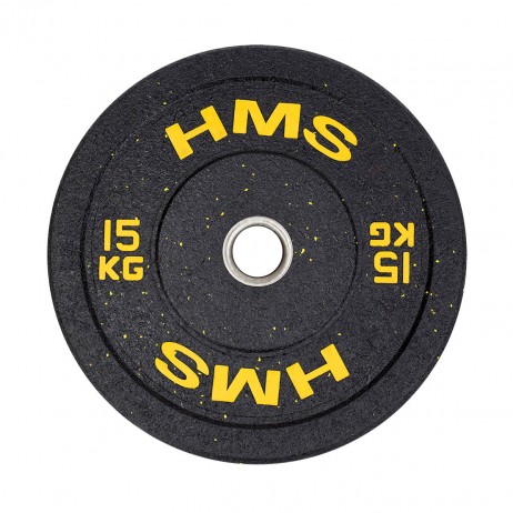 Greutate cauciucata 15 kg/51 mm HMS HTBR15-galben