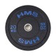 Gumírozott súlytárcsa Bumper Plate 20 kg/51 mm HMS HTBR20-kék