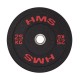 Gumírozott súlytárcsa Bumper Plate 25 kg/51 mm HMS HTBR25-piros