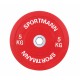 Súlytárcsa gumírozott Bumper Plate SPORTMANN 5kg/51mm – Piros