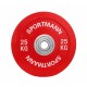 Súlytárcsa gumírozott Bumper Plate SPORTMANN 25kg/51mm – Piros