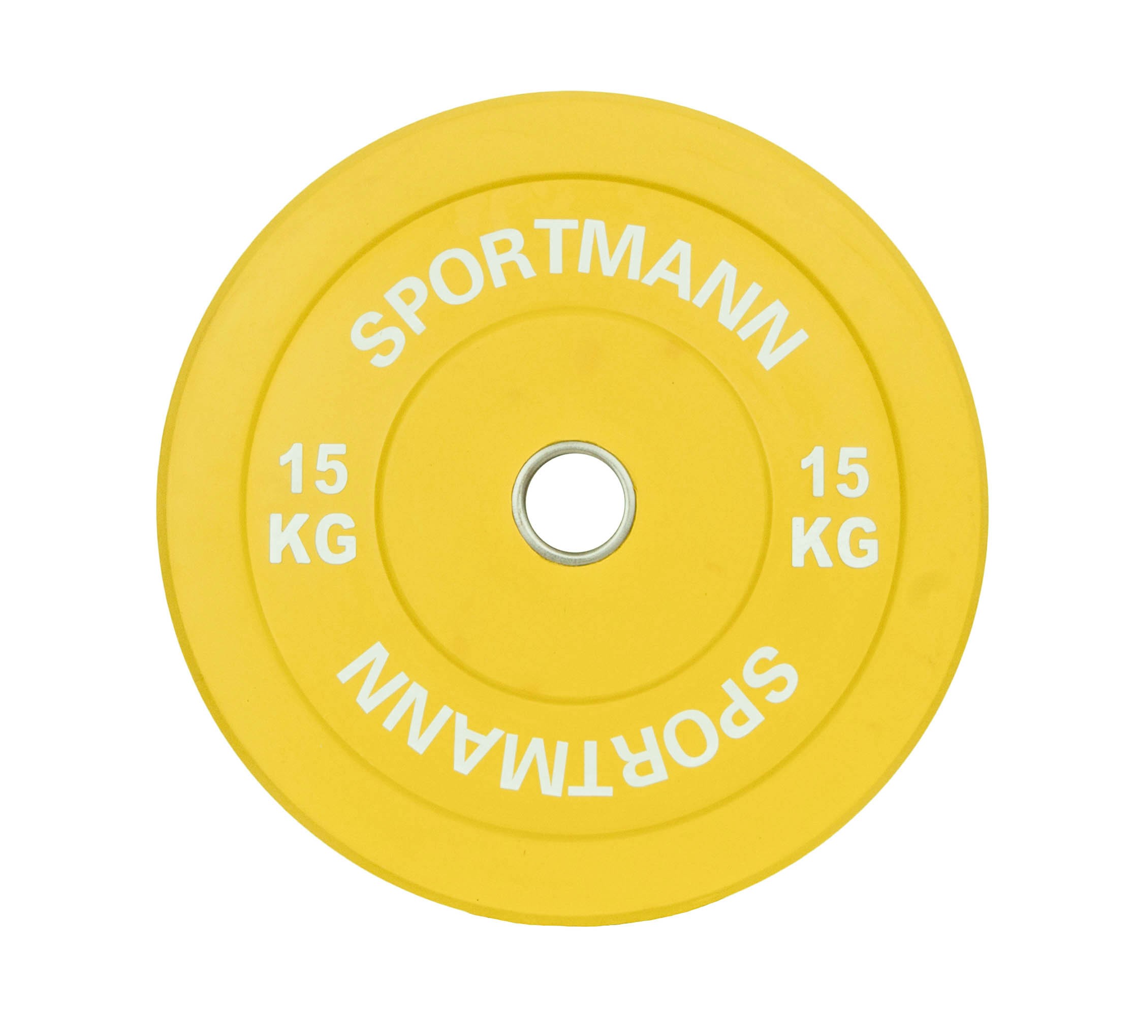 Súlytárcsa gumírozott Bumper Plate SPORTMANN 15kg/51mm- Sárga