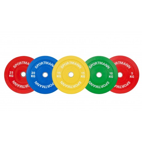 Disc Greutate Cauciuc SPORTMANN - 20 kg / 51 mm