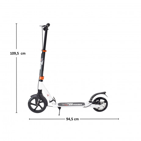 Trotineta Nils Extreme HA230T Roti PU 230mm/200mm - Alb/Negru