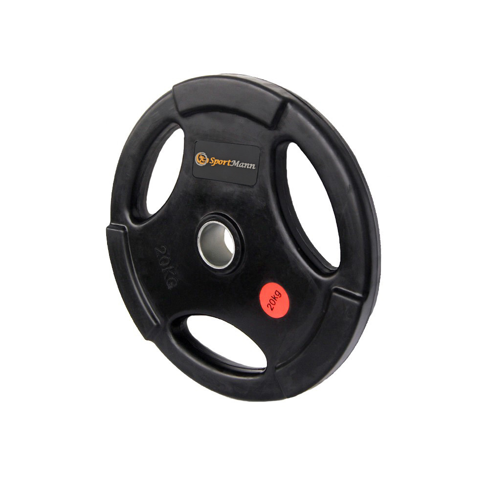 Gumírozott súlyzó Sportmann Deluxe 20 kg/51mm
