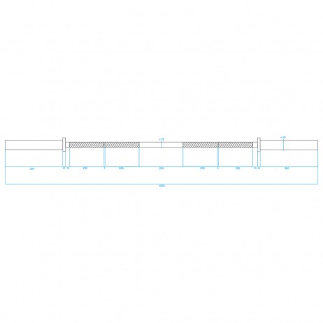 Bara haltera olimpica HMS GO320 183cm/50mm