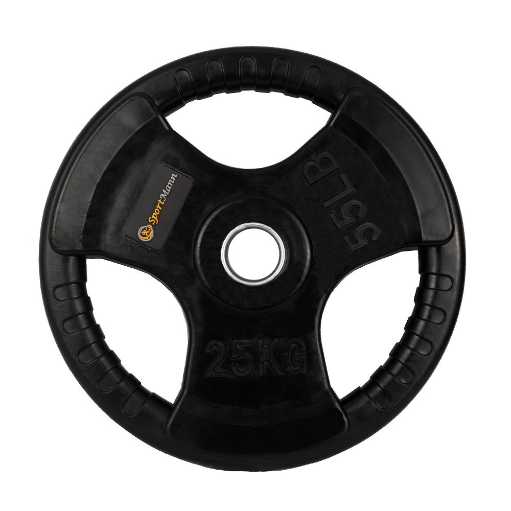 Gumírozott súlytárcsa 25kg/51mm Sportmann