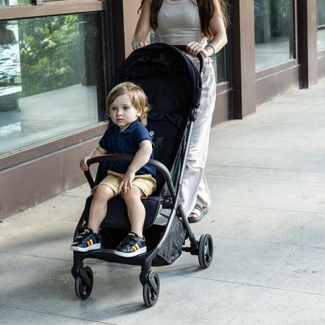 Carucior sport Qplay GRAV cu pliere cu o singura mana, Negru