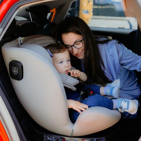 Scaun auto rotativ cu isofix grupa 0-36 kg Coccolle Nova 2022 Moonlit Grey