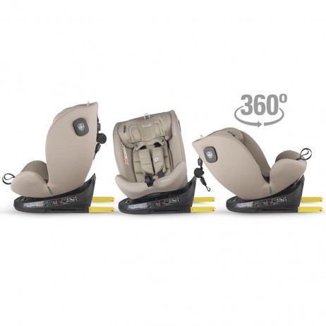 Scaun auto rotativ cu isofix grupa 0-36 kg Coccolle Nova 2022 Moonlit Grey
