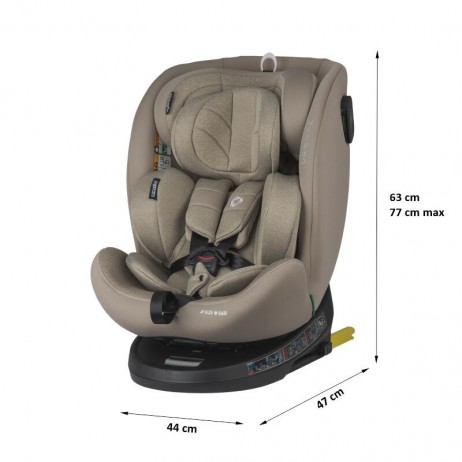 Scaun auto rotativ cu isofix grupa 0-36 kg Coccolle Nova 2022 Moonlit Grey