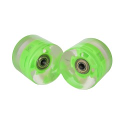Roata LED penny board ABEC 7 verde-2 bucati