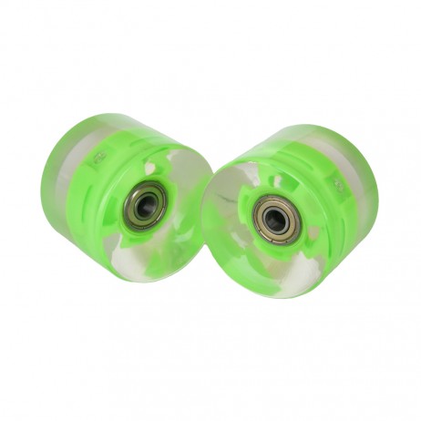 Roata LED penny board ABEC 7 verde-2 bucati