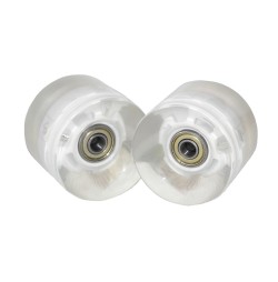 Roata LED penny board ABEC 7 alba-2 bucati
